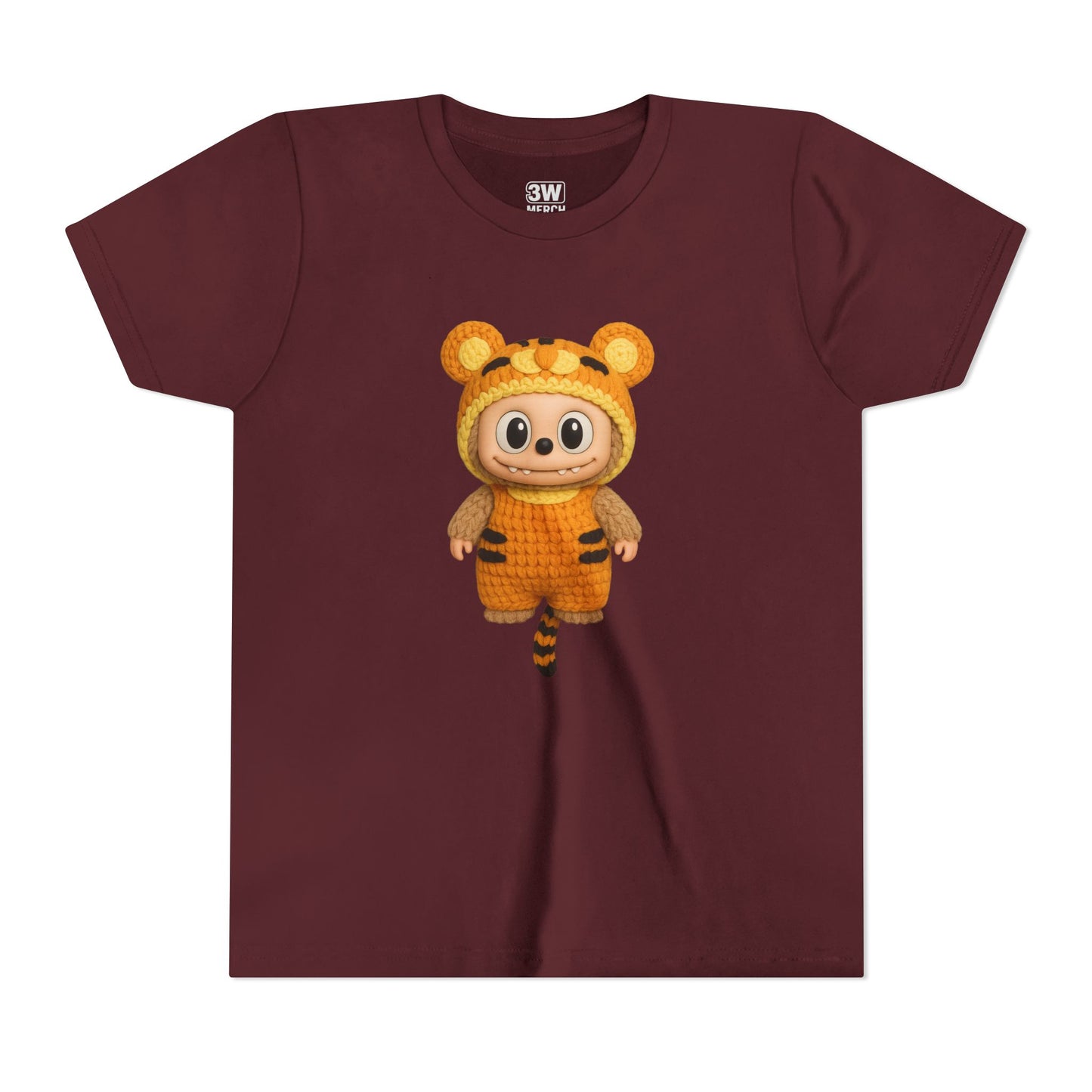 Tiger-Inspired Labooboo Youth Tee, Kids Animal T-Shirt, Fun Playwear, Gift for Birthdays, Woodland Adventure, Back-to-School, Halloween