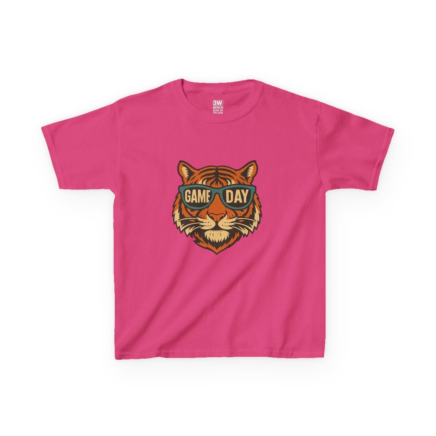 Kids Tee - Game Day Tigers Mascot T Shirt, Spirit Wear for Kids, Back to School