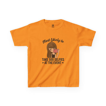Kids Tee - Selfie Motivational Trendy Fun Design for Kids