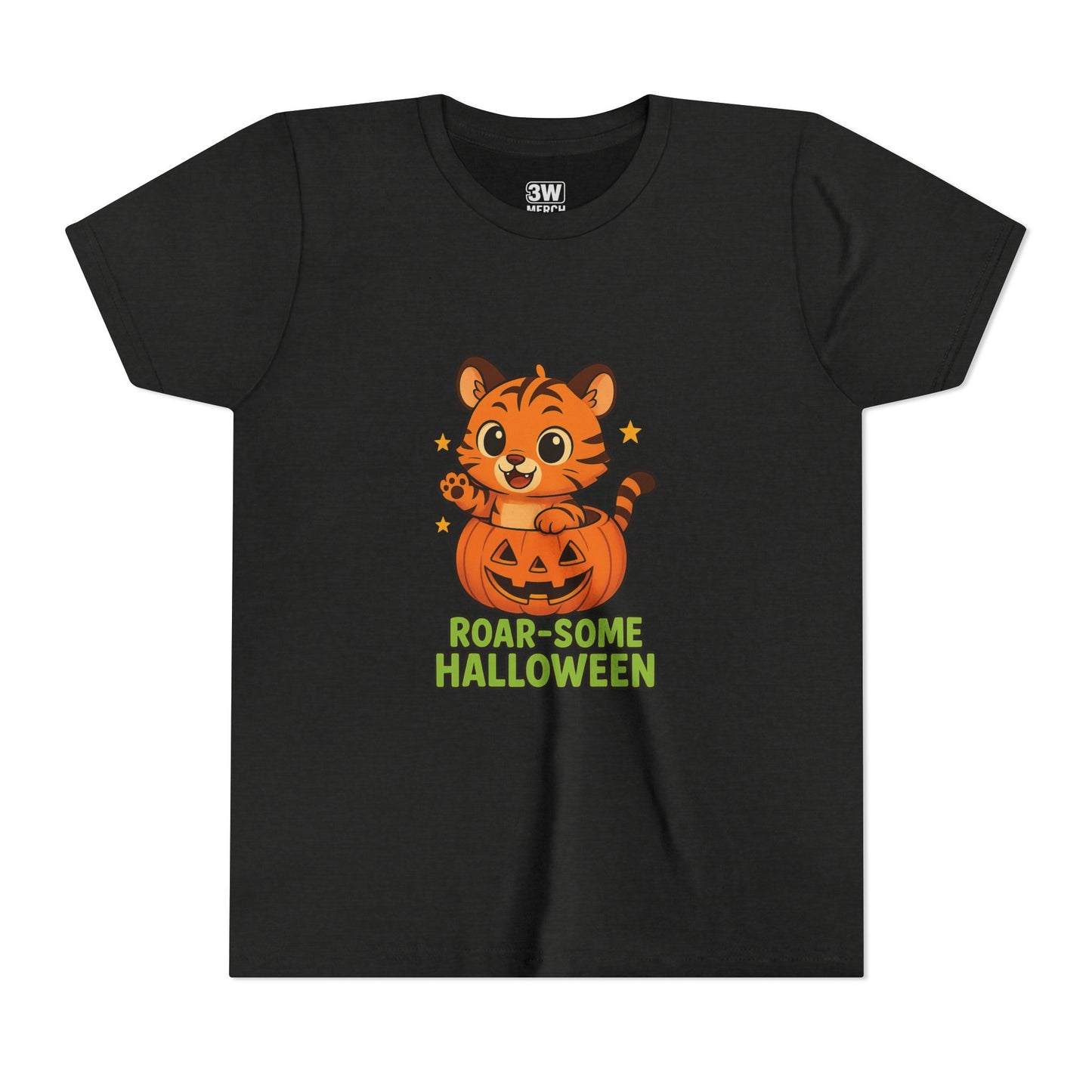 Roar-some Halloween Youth Tee | Fun Kids' Shirt for Halloween Parties, Trick-or-Treating, Costume Events, Autumn Wear, Gift Ideas, Motivation T-shirts