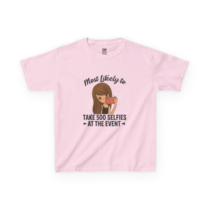Kids Tee - Selfie Motivational Trendy Fun Design for Kids