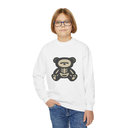 Skeleton Teddy Bear Sweatshirt | Y2K Streetwear Crewneck | Oversized Aesthetic Pullover | Cozy Fall Hoodie | Trending TikTok Outfit 2025