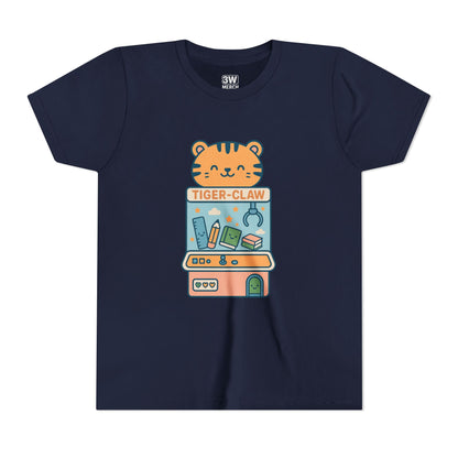 Cute Tiger-Claw Youth Tee - Fun Graphic T-Shirt for Kids, Playful Outfit, Birthday Gift, Animal Lover Shirt, Colorful Kids Apparel