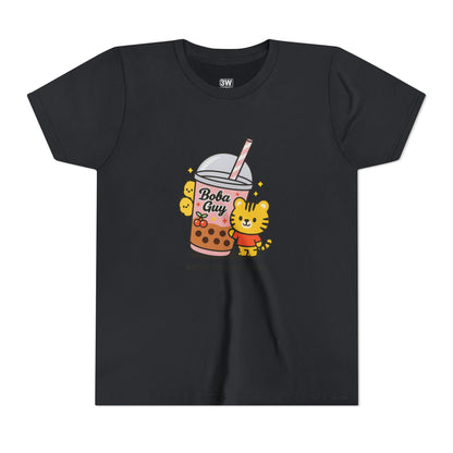 Kawaii Tiger Boba Tee – “Born to Have Fun” | Cute Boba Shirt | Y2K Kawaii Aesthetic | K-Pop Core Outfit | Bubble Tea Lover Gift | Trendy Graphic T-Shirt