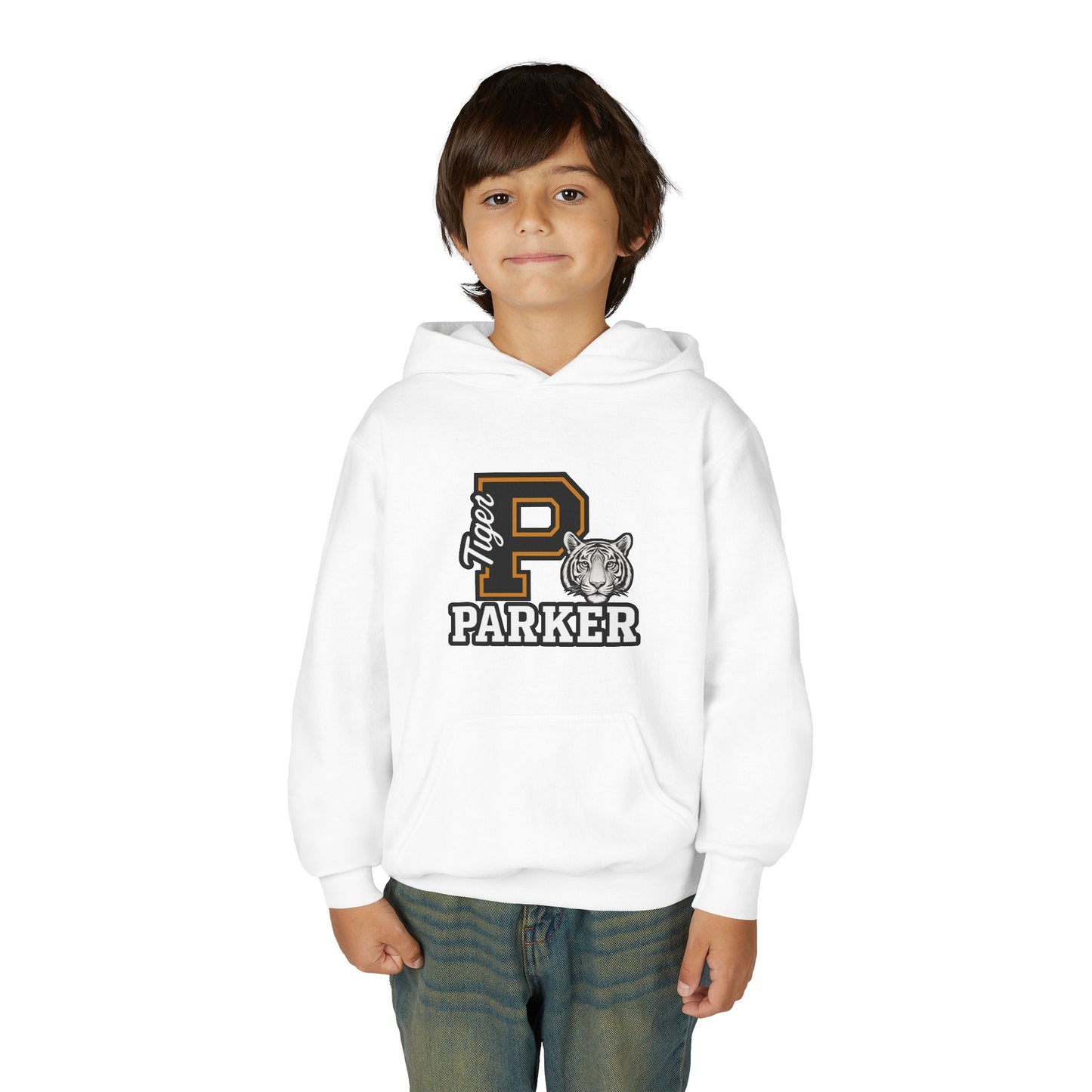 Personalized Youth Tiger Hoodie,Sweatshirt for Kids, Perfect Gift for Birthdays, Sports Events, and Back-to-School