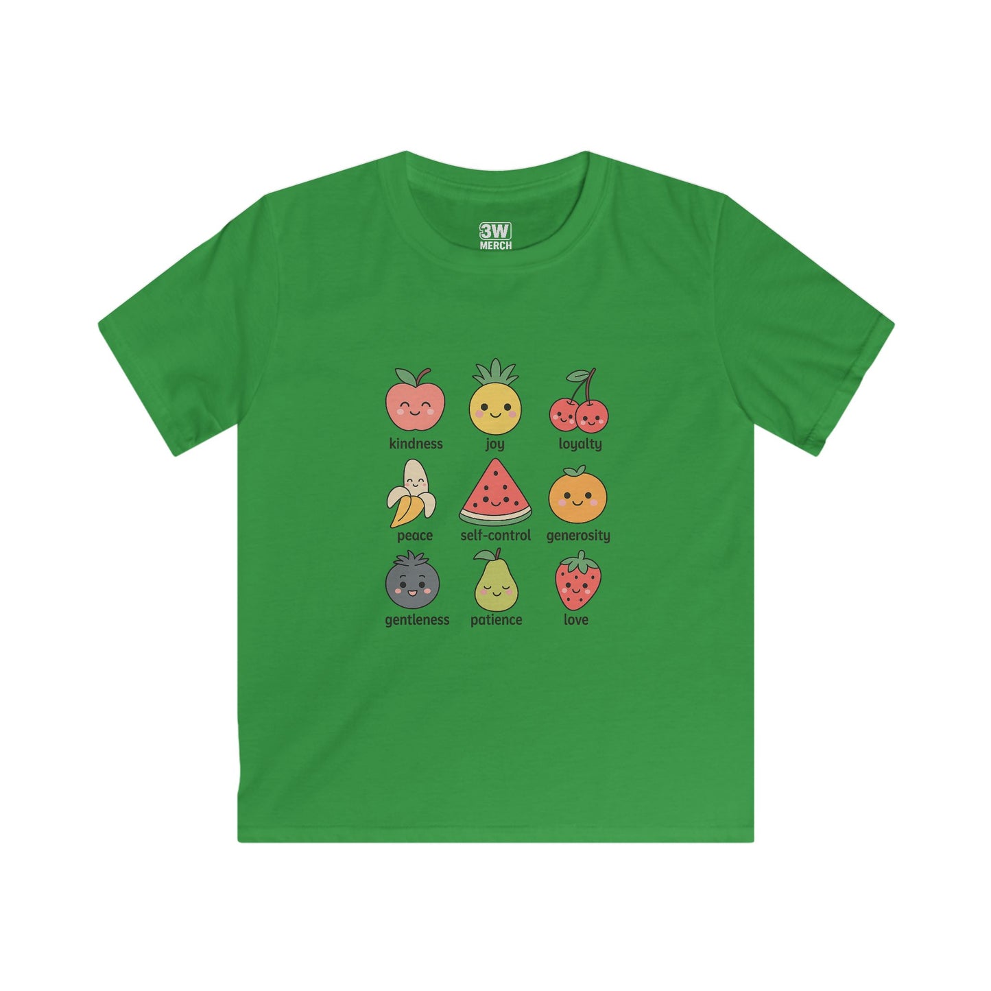 Kawaii Fruit of the Spirit T-Shirt – Kids & Family Positive Vibes Tee