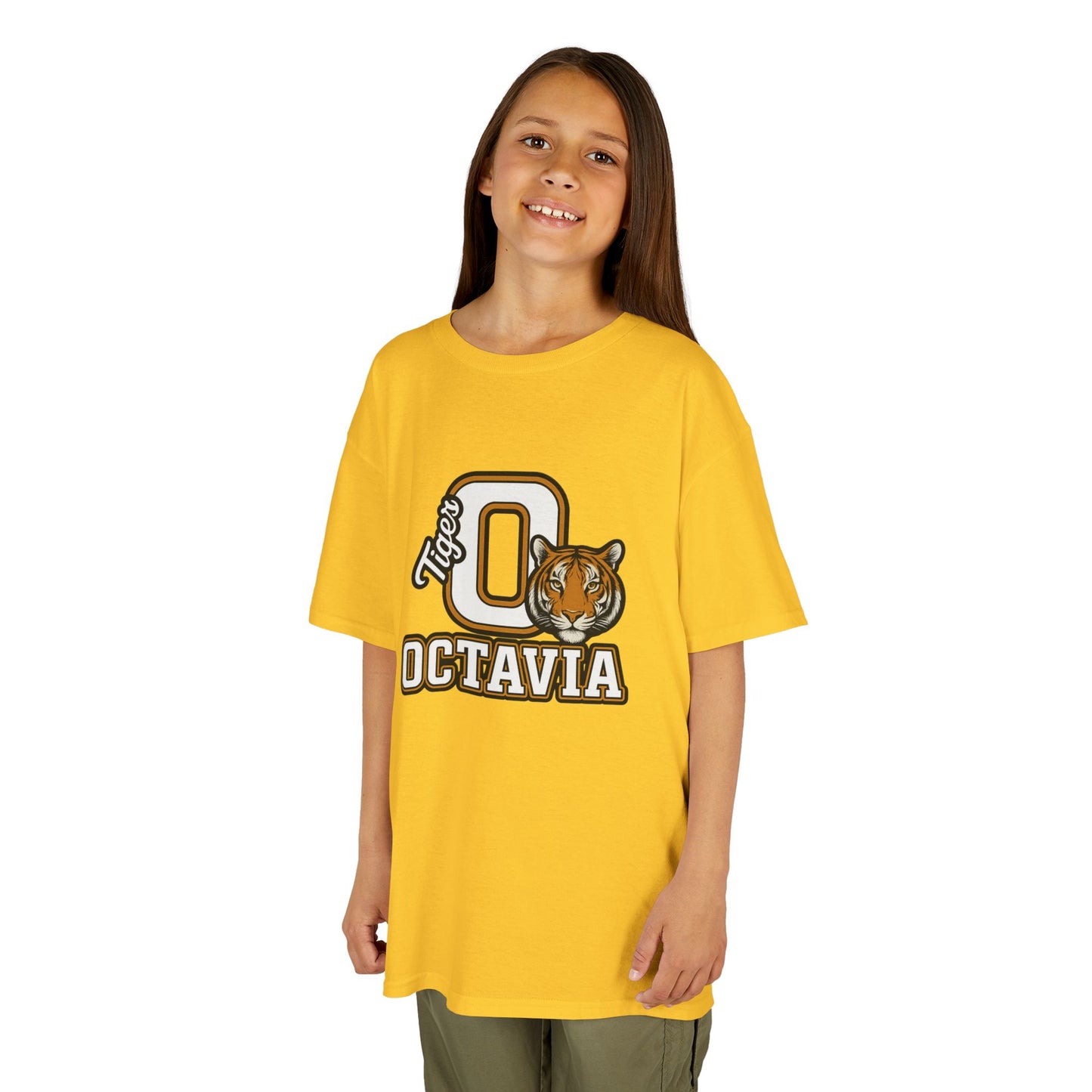 Personalized Tiger Mascot T-Shirt – Custom Name Varsity Style School Spirit Tee, Sports Team Pride Shirt, Gift for Kids & Adults