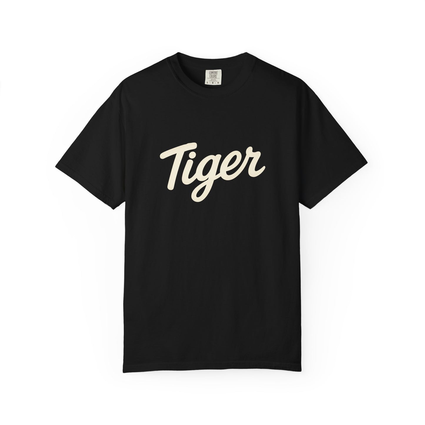 Adult Tiger Garment-Dyed T-Shirt, Casual Wear, Street Style, Animal Lovers Gift, Unique Graphic Tee, Summer Fashion