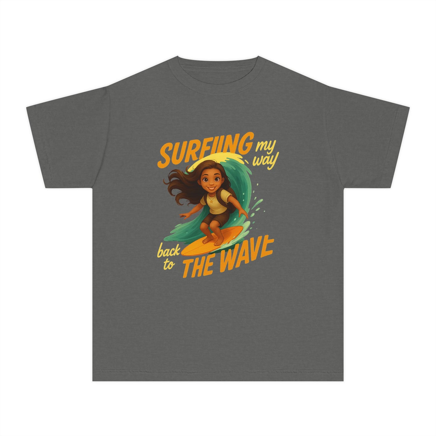 Surfing Kids Softstyle Tee, Ocean Vibes T-Shirt for Kids, Summer Fun Shirt, Surfing Tee for Boys and Girls, Beach Day Outfit