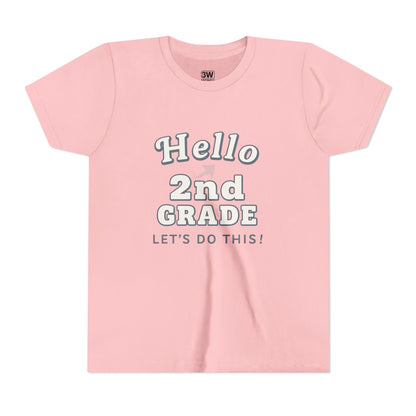 Hello 2nd Grade Youth Tee | Back to School Shirt, Kids Learning Gear, Fun Classroom Clothing, Educational Apparel, Teacher Gift