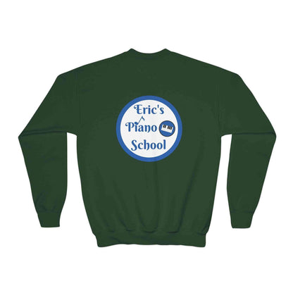 Youth sweatshirt crewneck with piano school emblem for young music learners