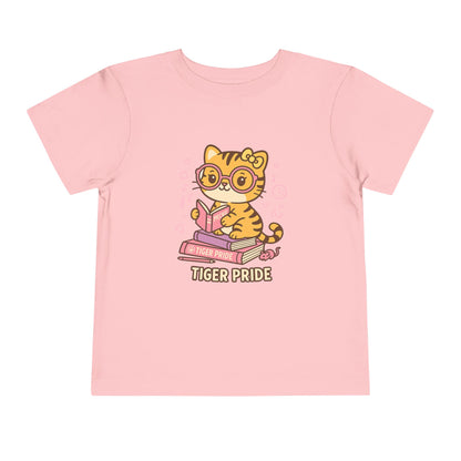 Cute Tiger Pride Toddler Tee, Kids' Short Sleeve Shirt, Animal Lover Gift, Back to School, Birthday Celebration
