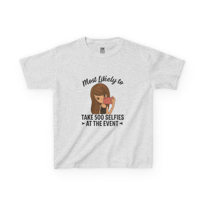 Kids Tee - Selfie Motivational Trendy Fun Design for Kids