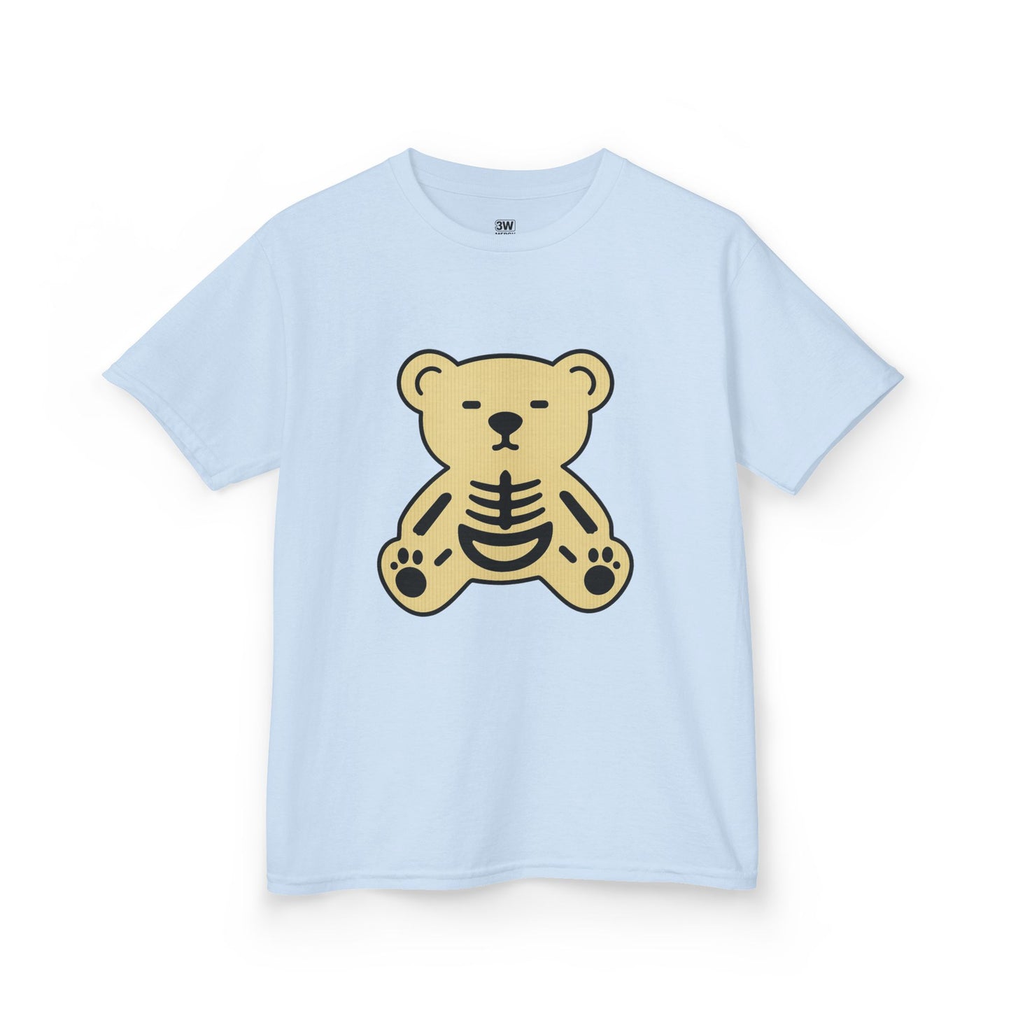 Halloween Skeleton Bear Kids Tee, Cute Graphic Tee, Halloween Costume Shirt, Birthday Gift for Kids, Fun Toddler Apparel