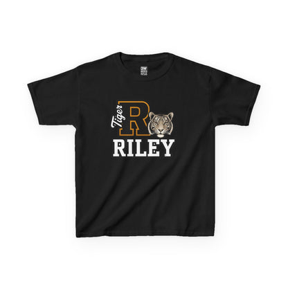 Personalized Tiger Mascot Varsity T-Shirt – Custom School Spirit Tee