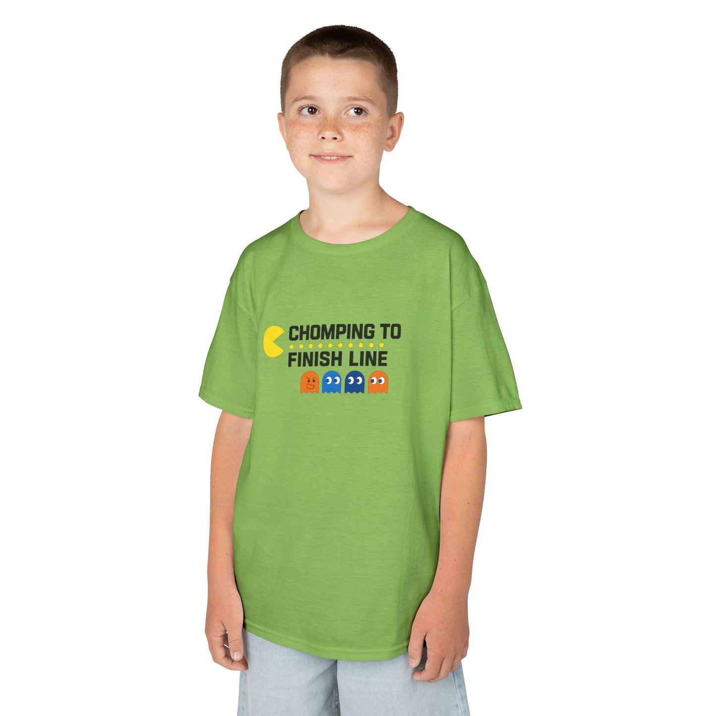 Pac-Man Jog-A-Thon T-Shirt | “Chomping to the Finish Line” Retro Game Tee | School Spirit Shirt | Custom Team & Class Shirt | Fun Run Fundraiser Shirt