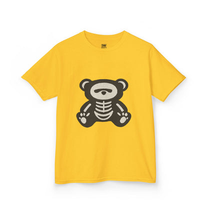 Kids Tee Teddy Bear Skeleton Gothic Halloween Shirt