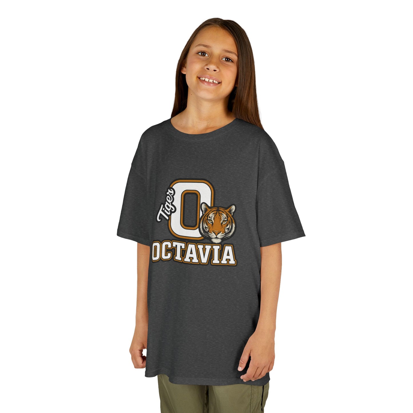 Personalized Tiger Mascot T-Shirt – Custom Name Varsity Style School Spirit Tee, Sports Team Pride Shirt, Gift for Kids & Adults