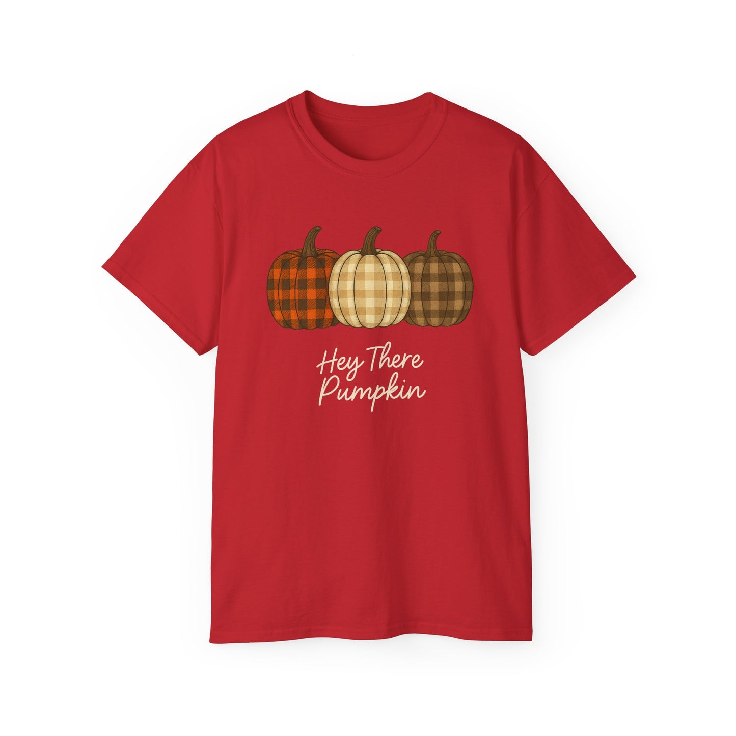 Customizable slogan Pumpkin T-Shirt | Plaid Pumpkin Fall Tee 🍂 | Cute Autumn Outfit | Cozy Fall Shirt | Pumpkin Patch Top | Trending Fall Aesthetic 2025
