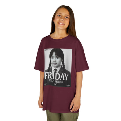 Custom “Friday Rule Bender” T-Shirt — Personalized Face Tee | Dark Academia Kawaii | Aesthetic Y2K Outfit | Halloween Cute Creepy Vibes | Custom Day of the Week Shirt