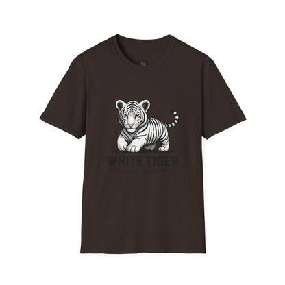 Wild and Fearless White Tiger T-Shirt - Nature Lover Gift