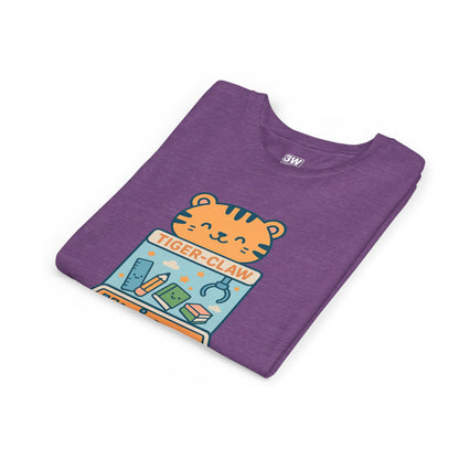 Cute Tiger-Claw Youth Tee - Fun Graphic T-Shirt for Kids, Playful Outfit, Birthday Gift, Animal Lover Shirt, Colorful Kids Apparel