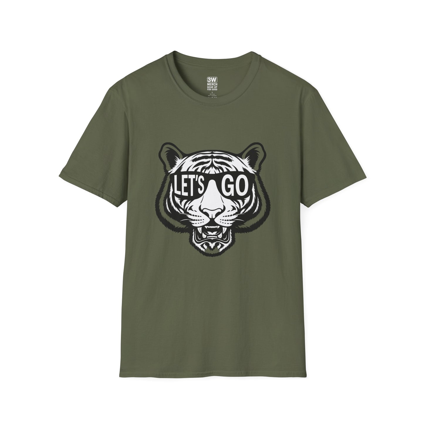 LET’S GO Tiger Shirt | Game Day Graphic Tee | Retro Sports Spirit Wear | College Football Tailgate T-Shirt | Fierce Animal Print Tee | Unisex Fan Gear