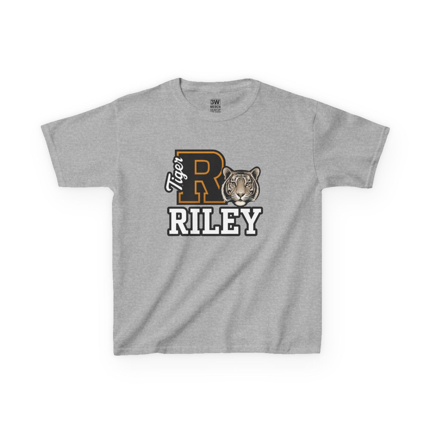 Personalized Tiger Mascot Varsity T-Shirt – Custom School Spirit Tee