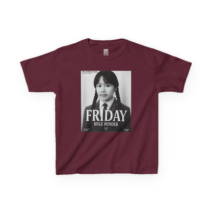 Custom “Friday Rule Bender” T-Shirt — Personalized Face Tee | Dark Academia Kawaii | Aesthetic Y2K Outfit | Halloween Cute Creepy Vibes | Custom Day of the Week Shirt