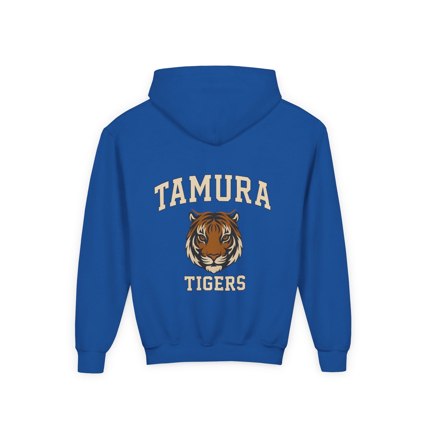 Youth Tamura Tigers Three-Panel Fleece Hoodie, Sports Apparel, School Spirit Wear, Cozy Sweatshirt, Gift for Sports Fans, Team Merchandise