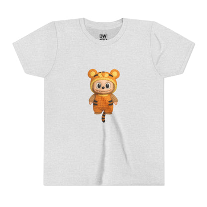 Tiger-Inspired Labooboo Youth Tee, Kids Animal T-Shirt, Fun Playwear, Gift for Birthdays, Woodland Adventure, Back-to-School, Halloween