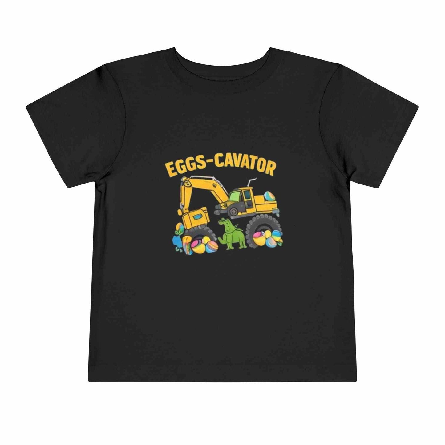 Toddler Easter shirt with cute eggs-cavator excavator and colorful Easter eggs design
