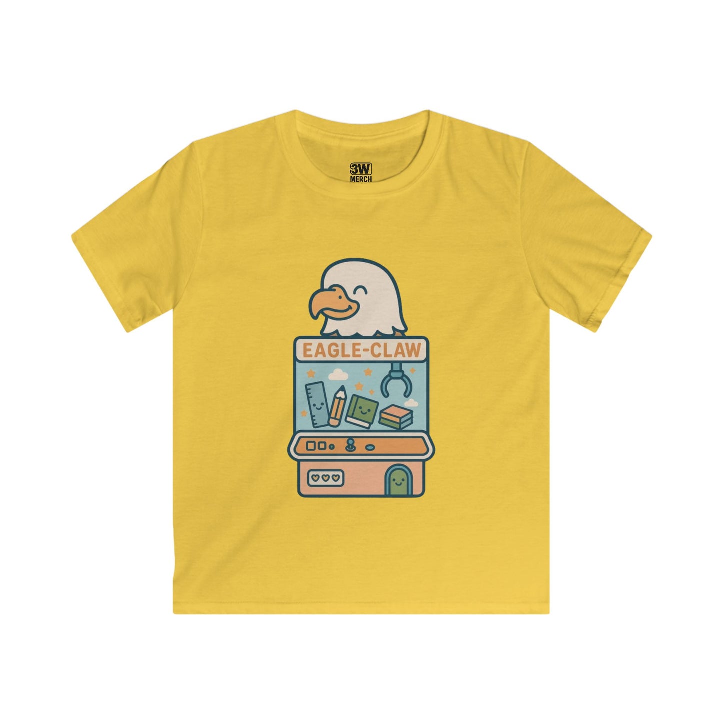 Kawaii Eagle Claw Arcade T-Shirt | Cute School Spirit Softstyle Tee | Circle View Elementary Eagle Mascot Shirt