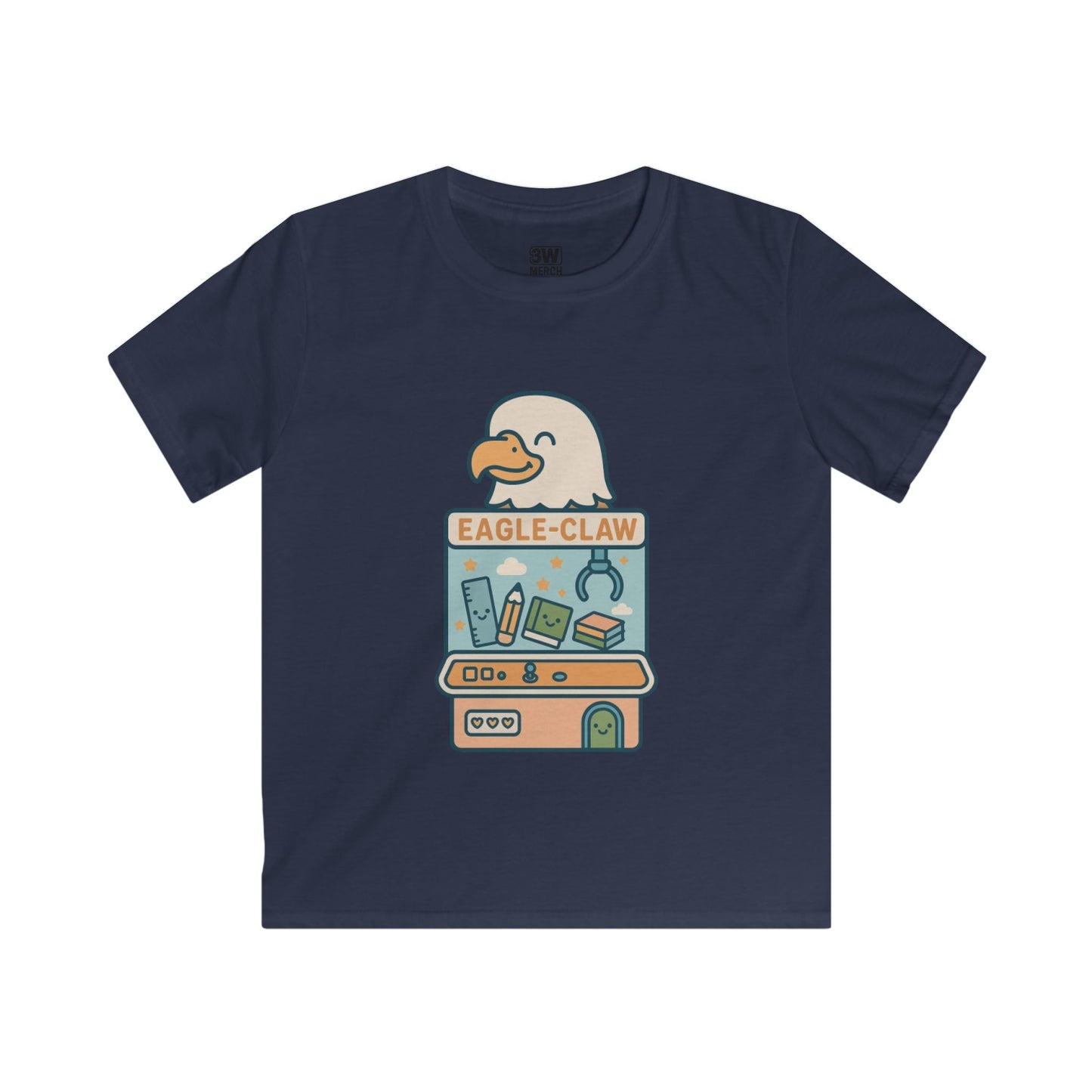Kawaii Eagle Claw Arcade T-Shirt | Cute School Spirit Softstyle Tee | Circle View Elementary Eagle Mascot Shirt