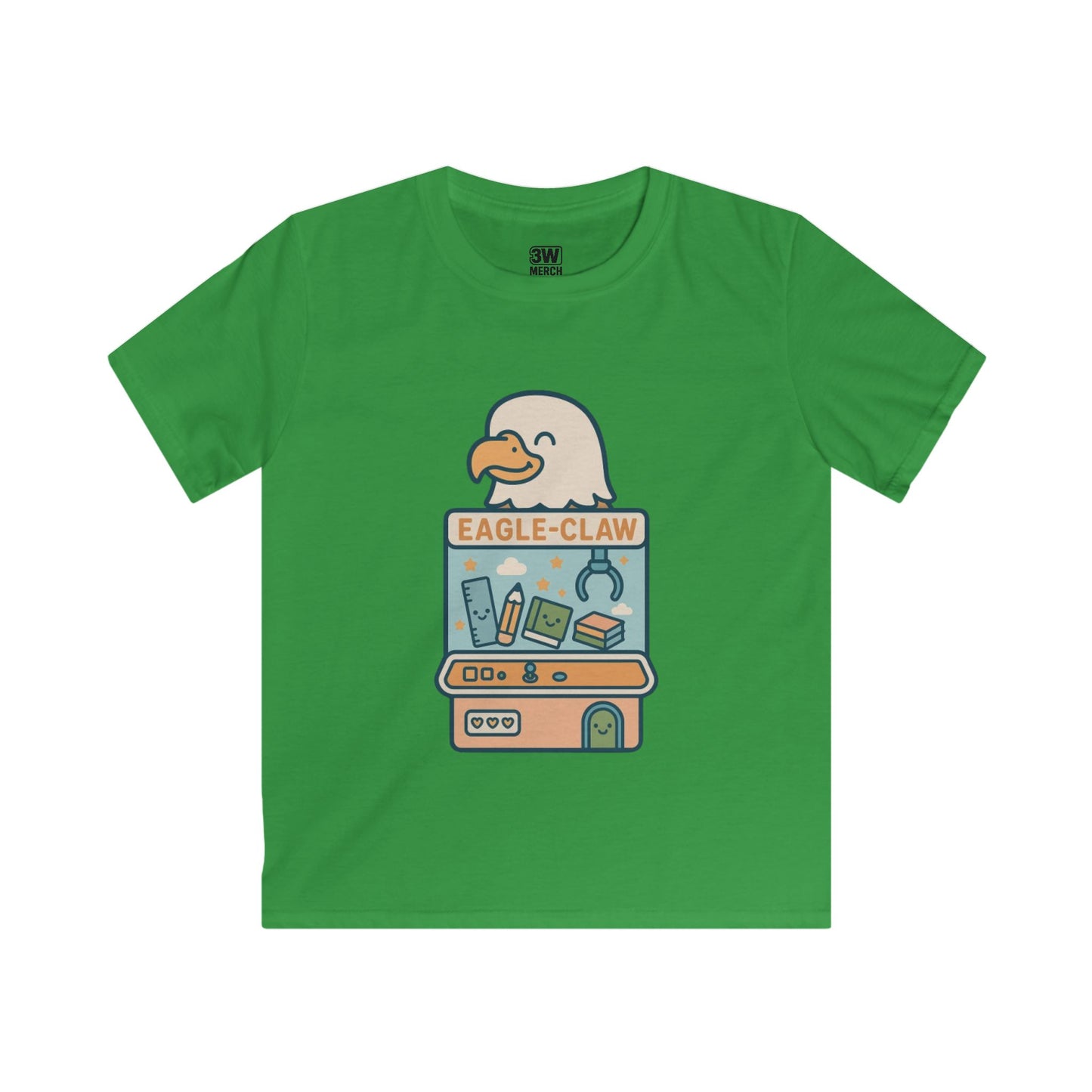 Kawaii Eagle Claw Arcade T-Shirt | Cute School Spirit Softstyle Tee | Circle View Elementary Eagle Mascot Shirt