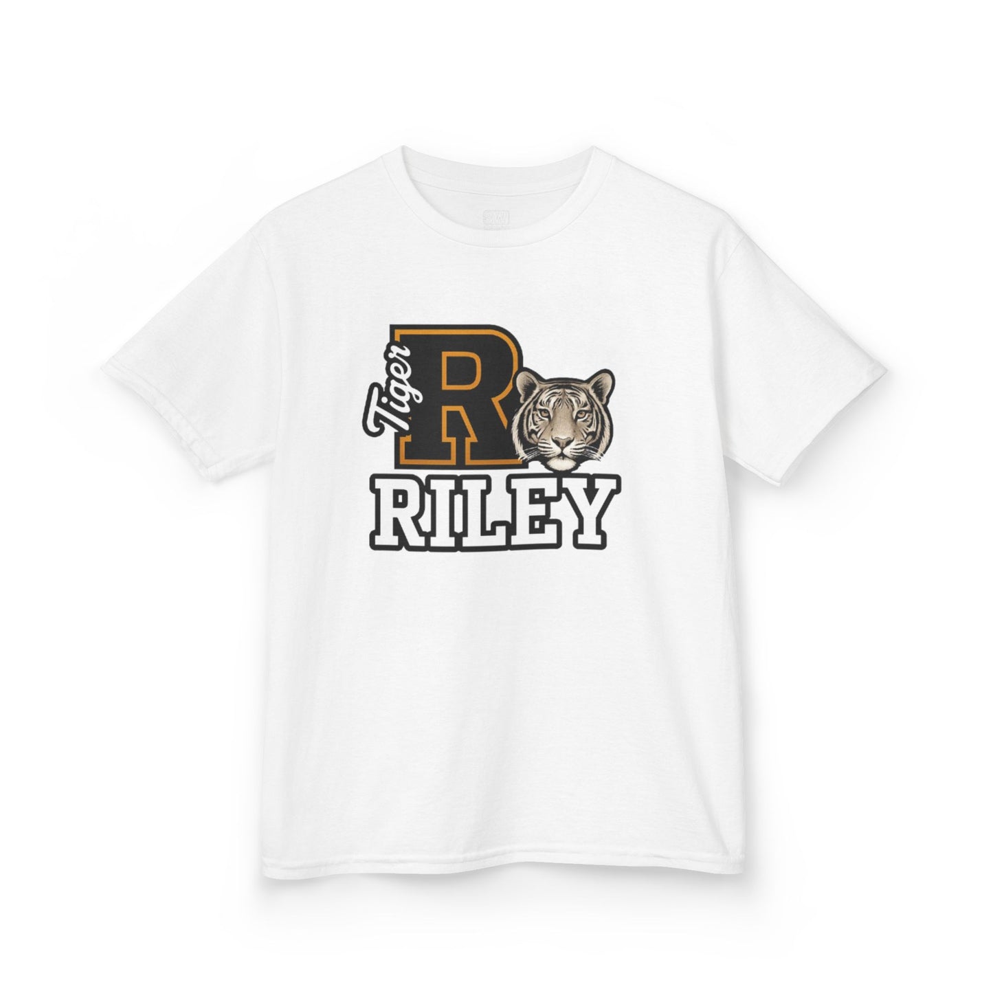 Personalized Tiger Mascot Varsity T-Shirt – Custom School Spirit Tee