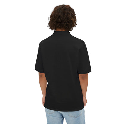 Men's custom piqué polo shirt with Coastal Coffee Logo embroidered on chest