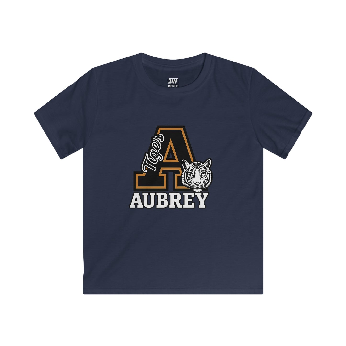 Kids Tee - Personalized Custom Tigers School Mascot Spirit Soft Style Tee for Back to School