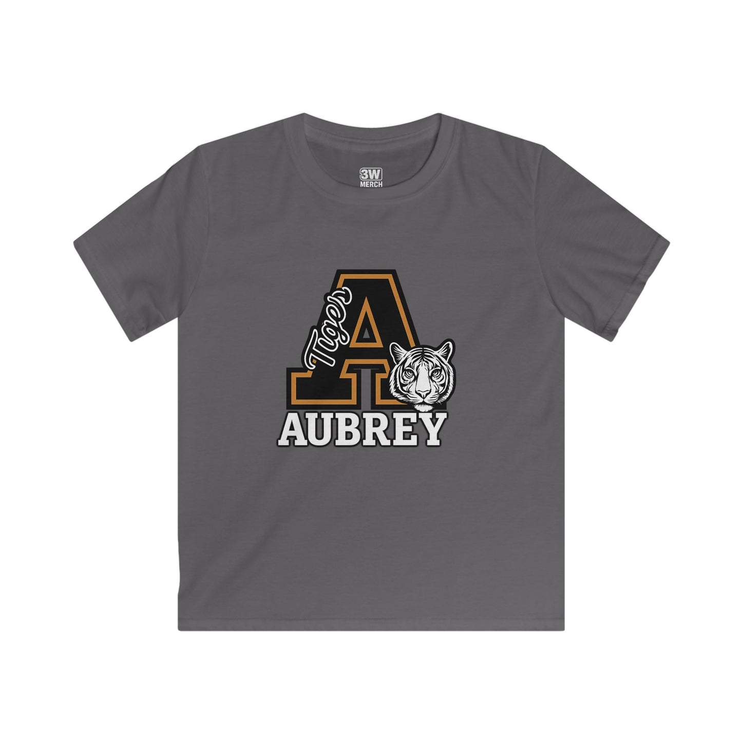 Kids Tee - Personalized Custom Tigers School Mascot Spirit Soft Style Tee for Back to School