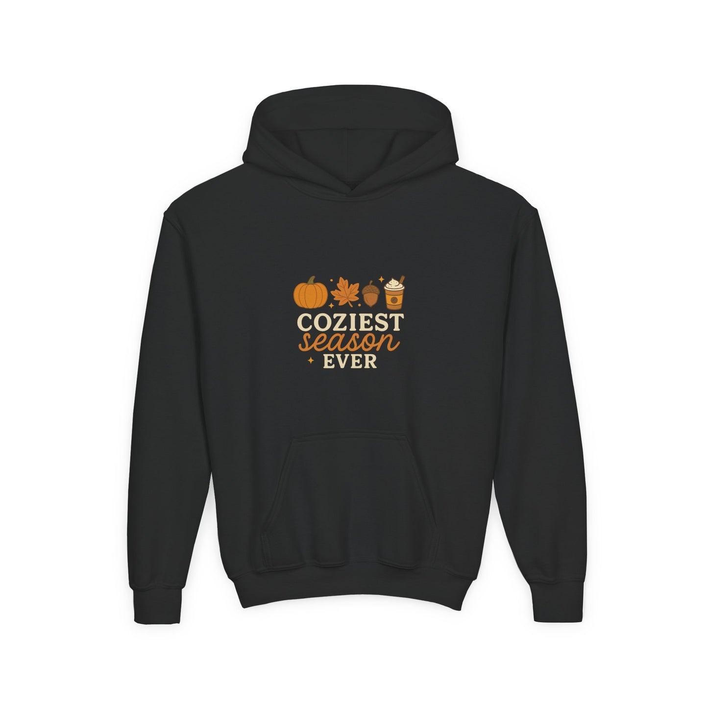 Coziest Season Ever Hoodie • Fall Pumpkin Autumn Sweatshirt • Cozy Aesthetic Hoodie for Kids