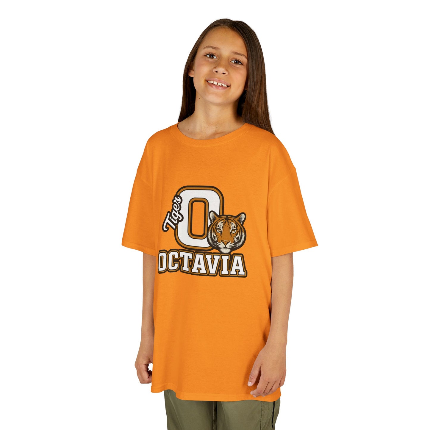 Personalized Tiger Mascot T-Shirt – Custom Name Varsity Style School Spirit Tee, Sports Team Pride Shirt, Gift for Kids & Adults