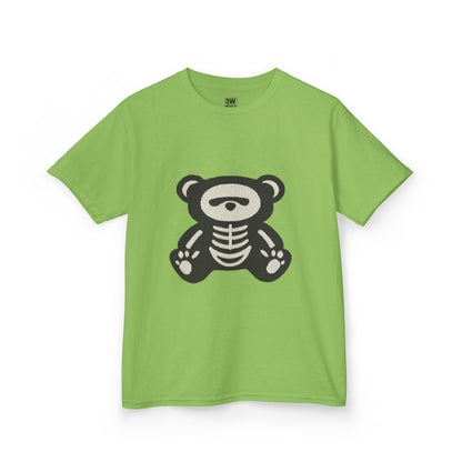 Kids Tee Teddy Bear Skeleton Gothic Halloween Shirt