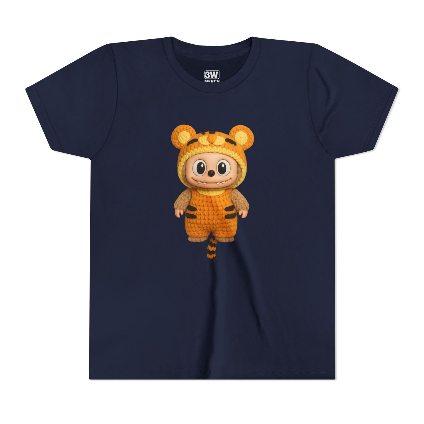 Tiger-Inspired Labooboo Youth Tee, Kids Animal T-Shirt, Fun Playwear, Gift for Birthdays, Woodland Adventure, Back-to-School, Halloween
