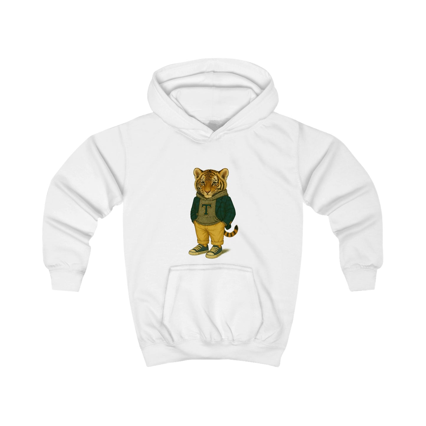 Kids Hoodie - Playful Graphic Cozy Warmth for Boys and Girls, Tiger Hoodie