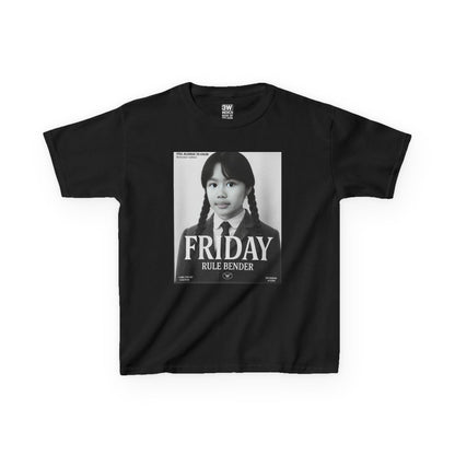 Custom “Friday Rule Bender” T-Shirt — Personalized Face Tee | Dark Academia Kawaii | Aesthetic Y2K Outfit | Halloween Cute Creepy Vibes | Custom Day of the Week Shirt