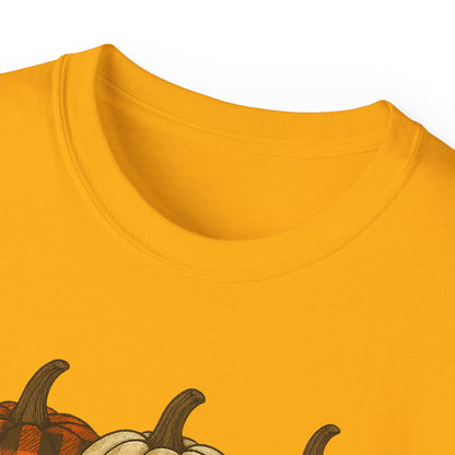 Customizable slogan Pumpkin T-Shirt | Plaid Pumpkin Fall Tee 🍂 | Cute Autumn Outfit | Cozy Fall Shirt | Pumpkin Patch Top | Trending Fall Aesthetic 2025