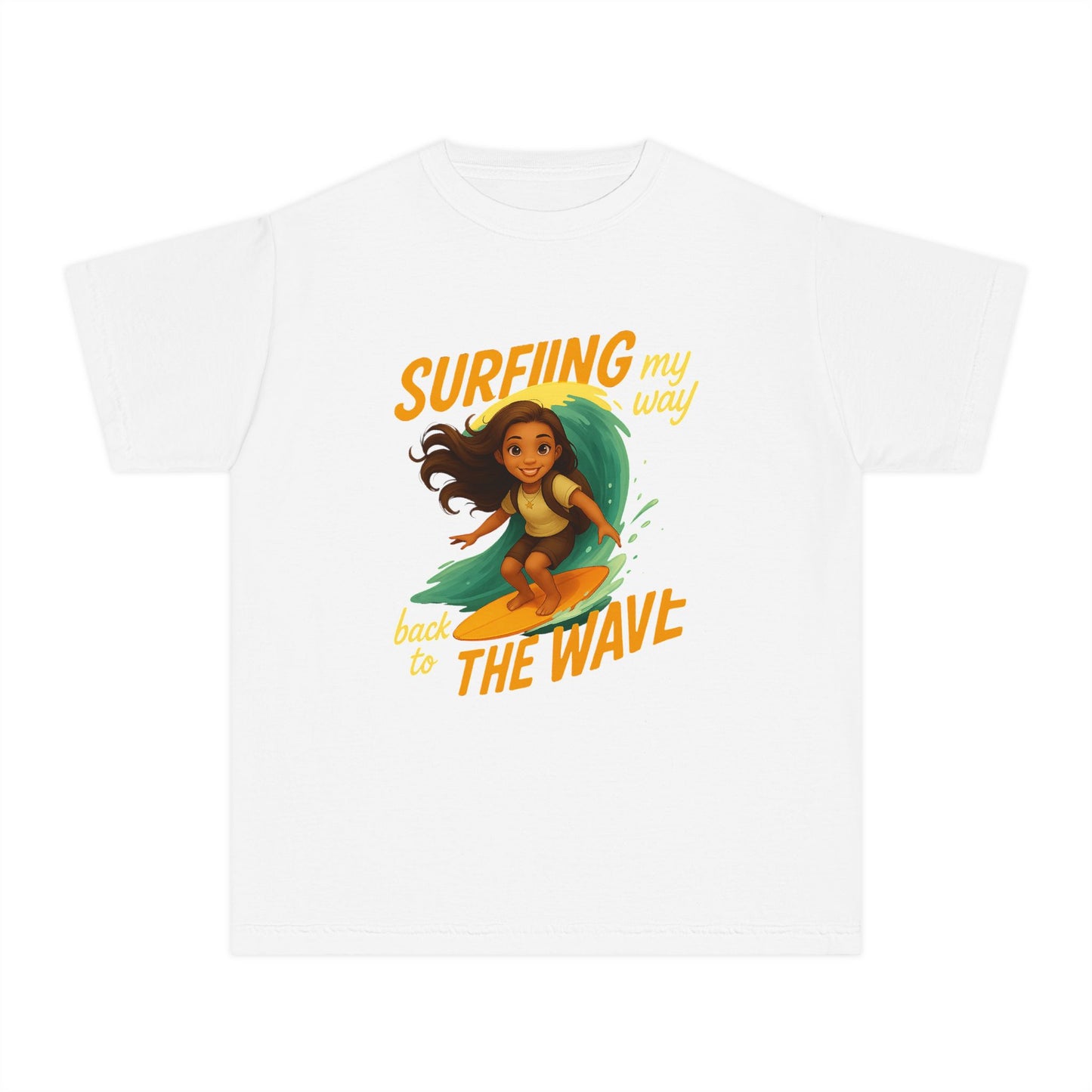 Surfing Kids Softstyle Tee, Ocean Vibes T-Shirt for Kids, Summer Fun Shirt, Surfing Tee for Boys and Girls, Beach Day Outfit