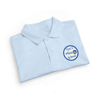 Youth polo shirt for kids from Eric's Piano School uniform with moisture-wicking DryBlend fabric and classic collar design