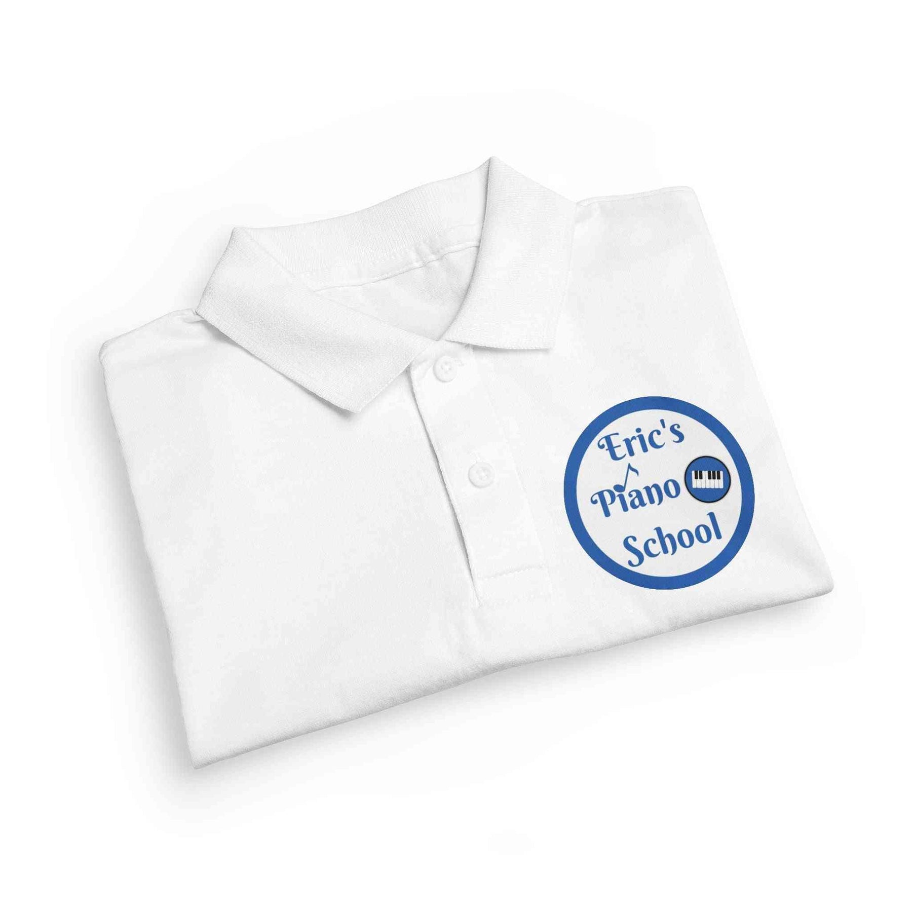 Eric's Piano School youth polo shirt for kids with logo, moisture-wicking DryBlend fabric and classic collar