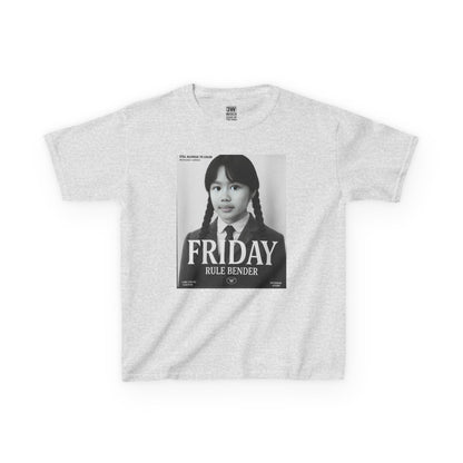 Custom “Friday Rule Bender” T-Shirt — Personalized Face Tee | Dark Academia Kawaii | Aesthetic Y2K Outfit | Halloween Cute Creepy Vibes | Custom Day of the Week Shirt